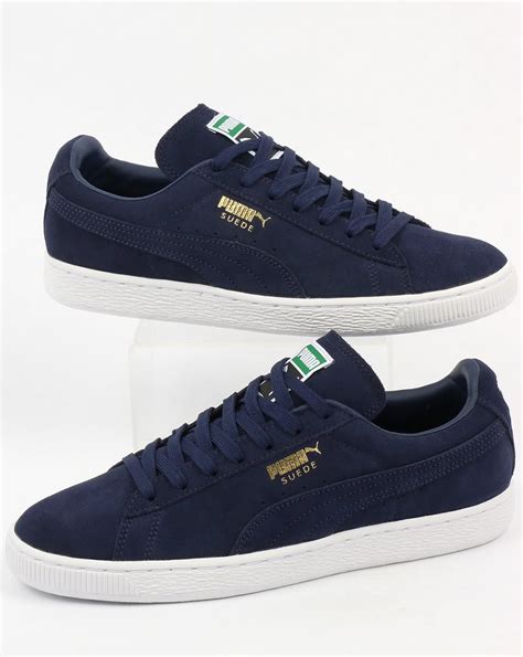 puma suede navy blue.